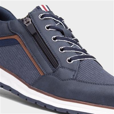 Casey Mens Navy Lace Up Shoe