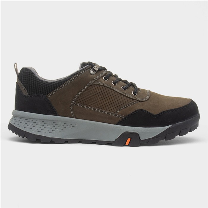 Trek Mens Grey Lace Up Suede Shoe