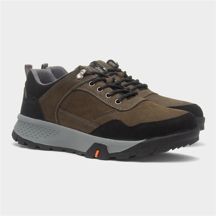Trek Mens Grey Lace Up Suede Shoe