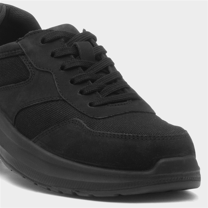 Wood Mens Black Lace Up Shoe