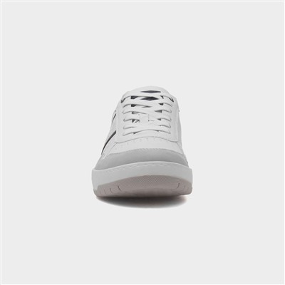 Leon Mens White Wider Fit Casual Shoe