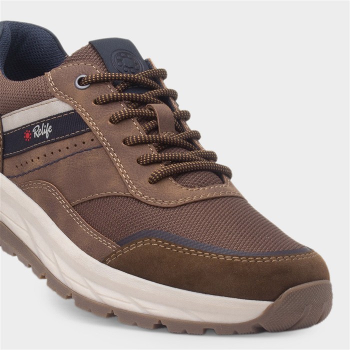 Thomas Mens Brown Casual Lace Up Shoe