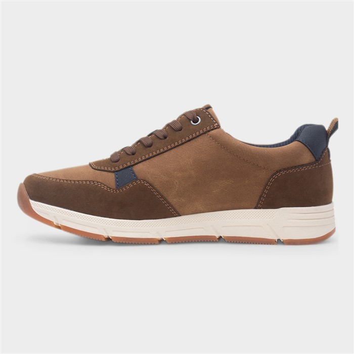 Terry Mens Tan Lace Up Wide Fit Shoe