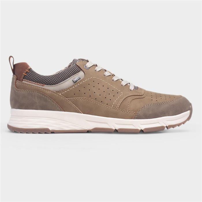 Nicholas Mens Taupe Casual Lace Up Shoe