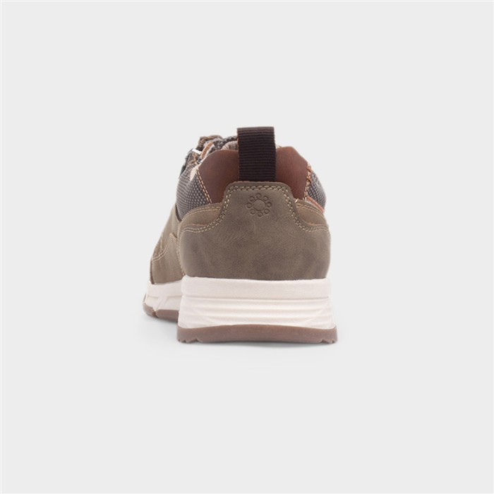 Nicholas Mens Taupe Casual Lace Up Shoe