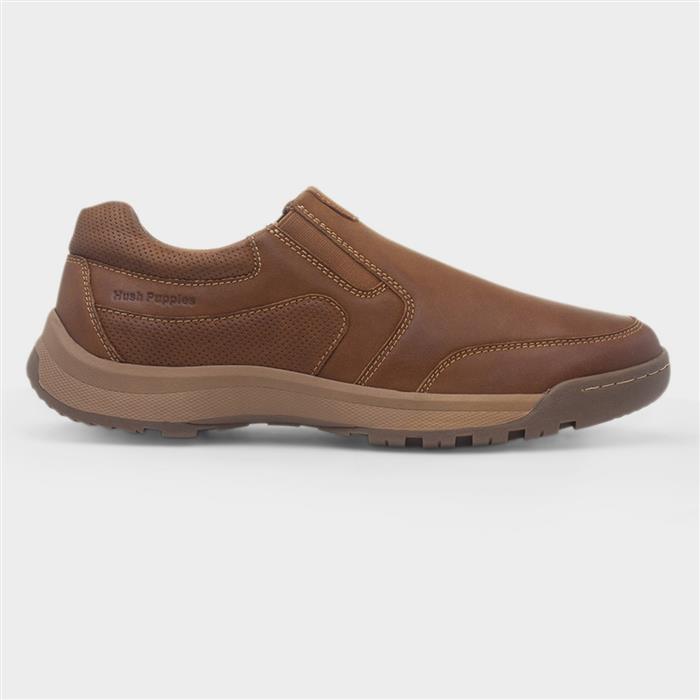 Otto Mens Tan Leather Wide Fit Shoe