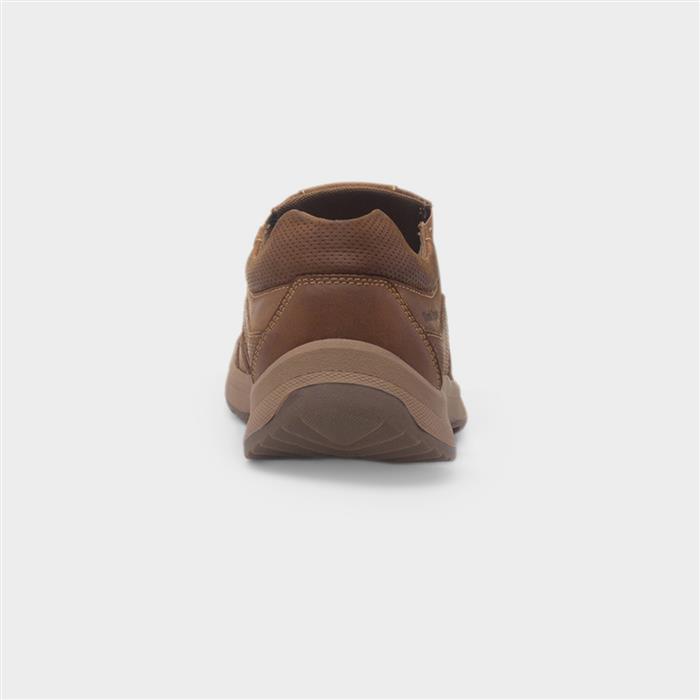Otto Mens Tan Leather Wide Fit Shoe