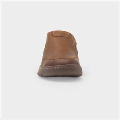 Otto Mens Tan Wider Fit Shoe