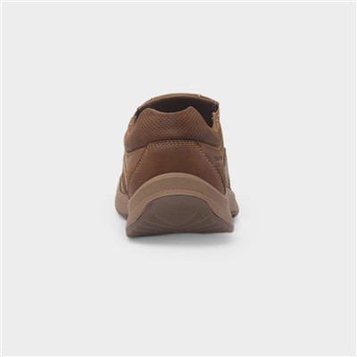 Otto Mens Tan Wider Fit Shoe