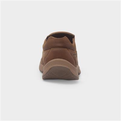 Otto Mens Tan Leather Wide Fit Shoe