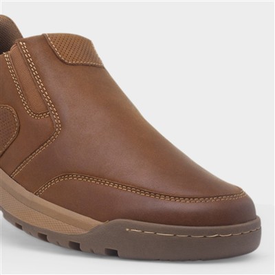 Otto Mens Tan Wider Fit Shoe