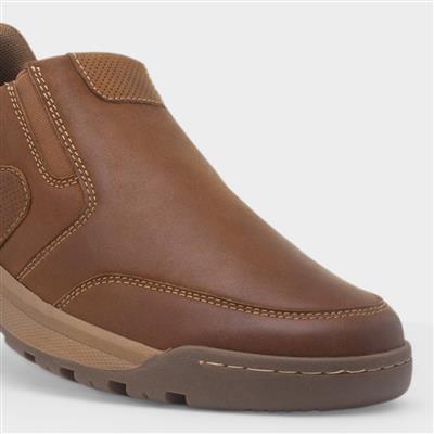 Otto Mens Tan Leather Wide Fit Shoe