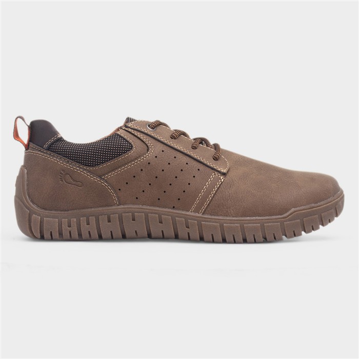 Nigel Mens Taupe Lace Up Casual Shoe