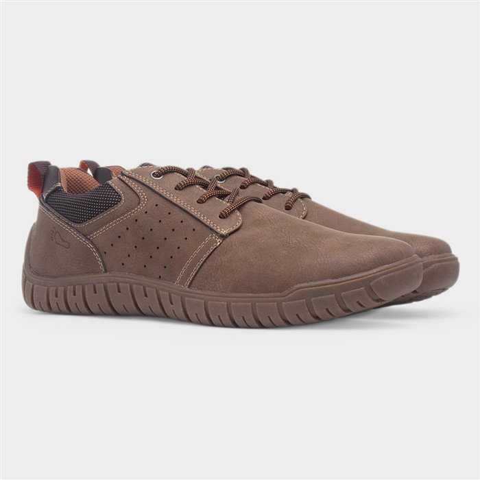 Nigel Mens Taupe Lace Up Casual Shoe
