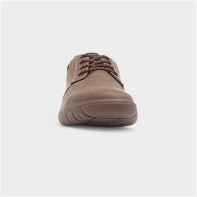 Nigel Mens Taupe Lace Up Casual Shoe