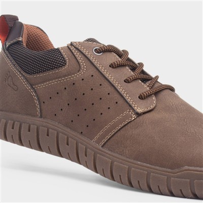Nigel Mens Taupe Lace Up Casual Shoe