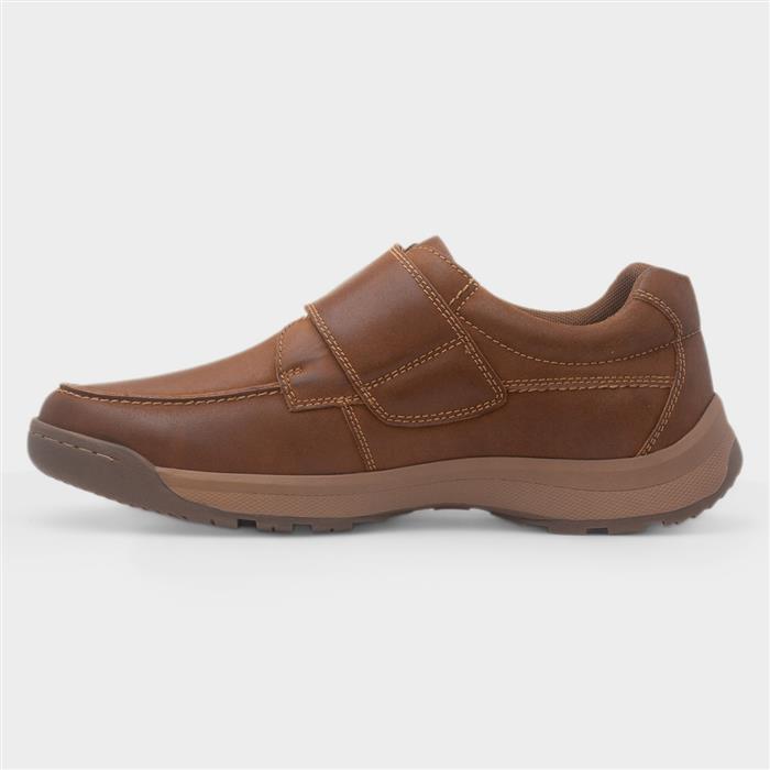 Chad Mens Tan Wide Fit Leather Shoe