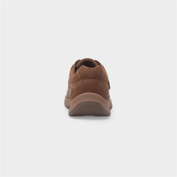 Chad Mens Tan Wide Fit Leather Shoe