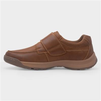 Chad Mens Tan Wide Fit Leather Shoe