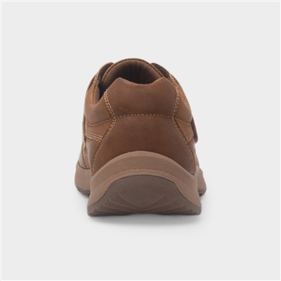 Chad Mens Tan Wider Fit Leather Shoe