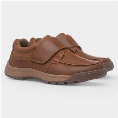 Chad Mens Tan Wider Fit Leather Shoe