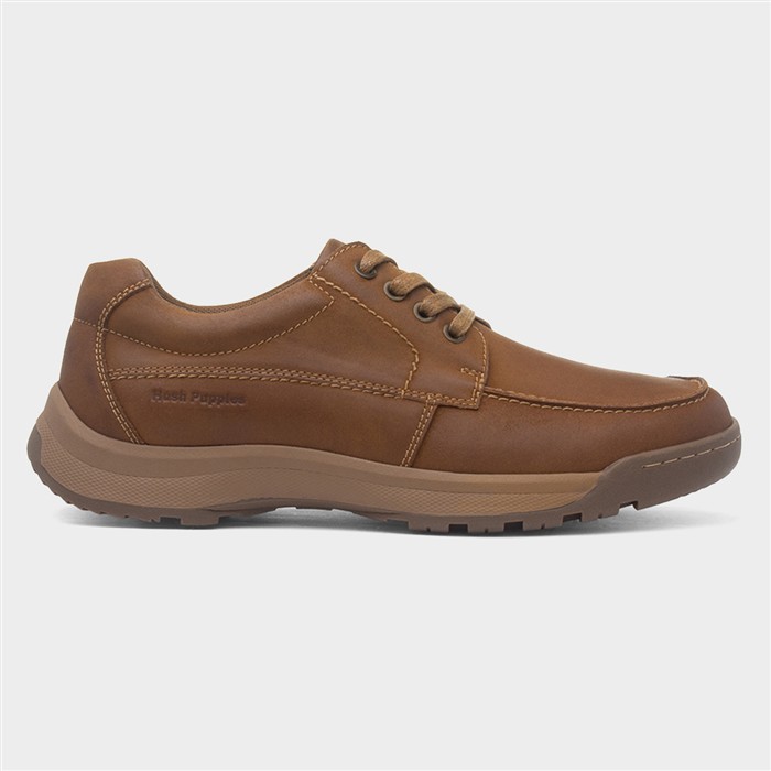 Mens Tan Leather Wide Fit Shoe