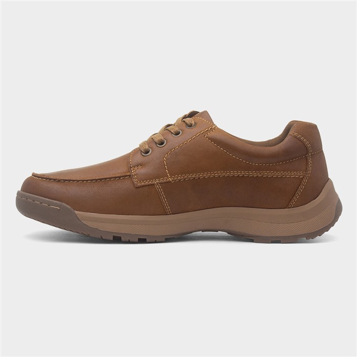 Mens Tan Leather Wide Fit Shoe