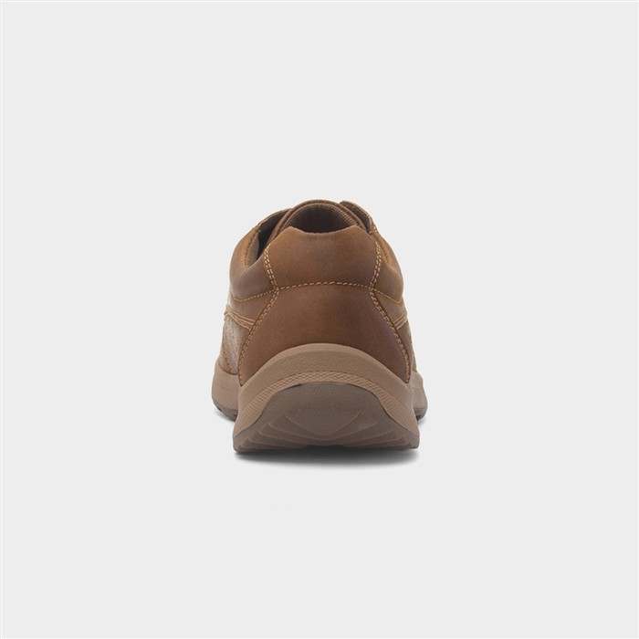 Mens Tan Leather Wide Fit Shoe