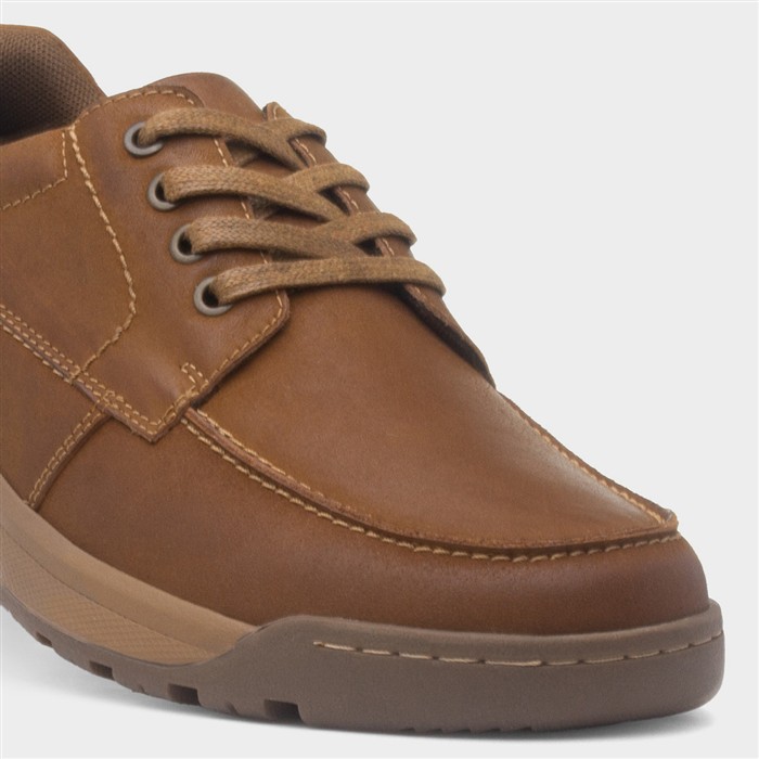 Mens Tan Leather Wide Fit Shoe