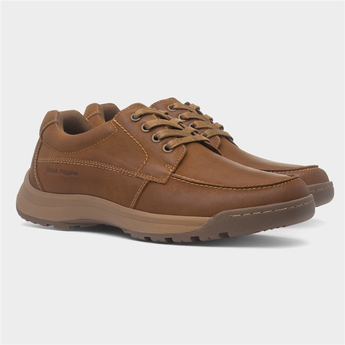 Mens Tan Leather Wide Fit Shoe