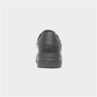 Gallagher Mens Black Flat Lace Up Shoe