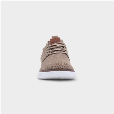 Bill Mens Brown Knitted Casual Shoe