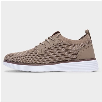 Bill Mens Brown Knitted Casual Shoe
