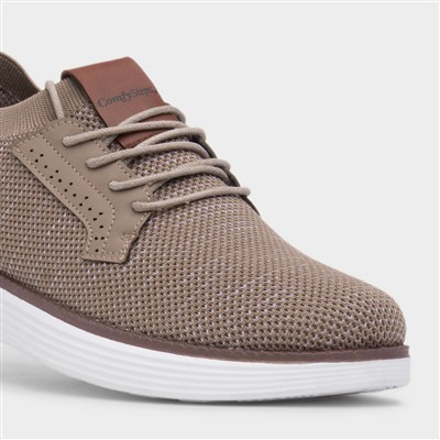 Bill Mens Brown Knitted Casual Shoe
