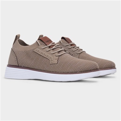 Bill Mens Brown Knitted Casual Shoe
