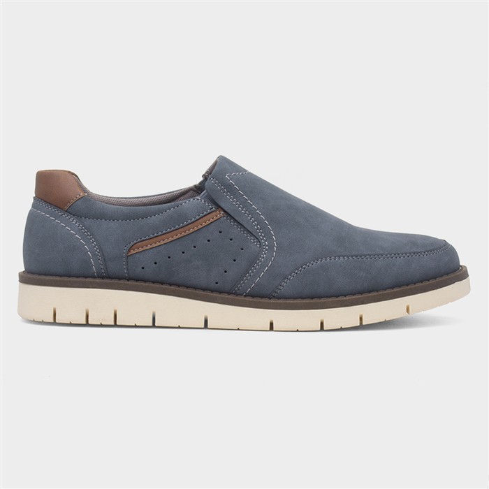 Sam Mens Blue Casual Slip On Shoe