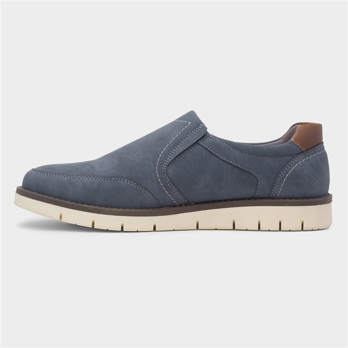 Sam Mens Blue Casual Slip On Shoe