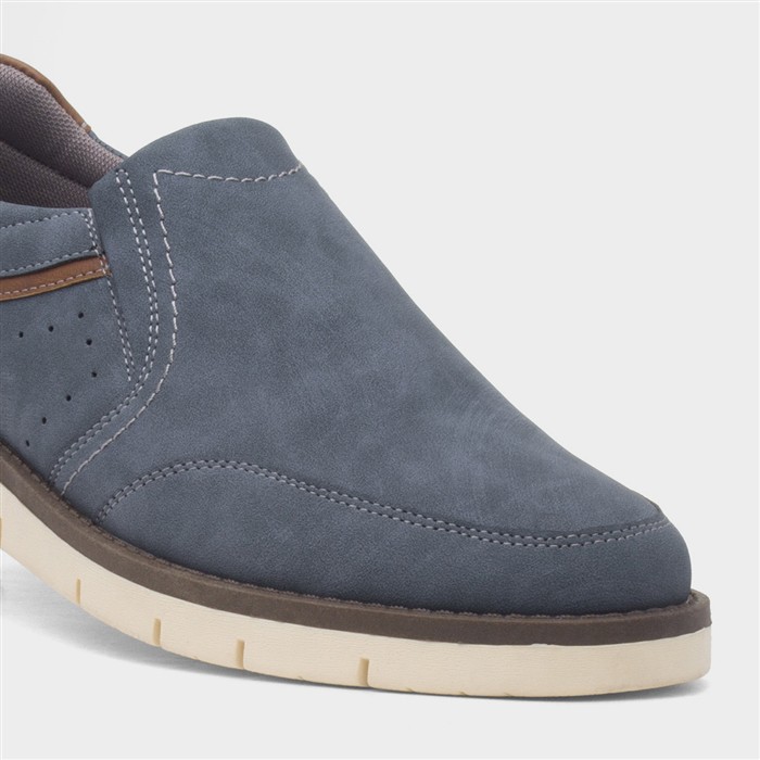 Sam Mens Blue Casual Slip On Shoe