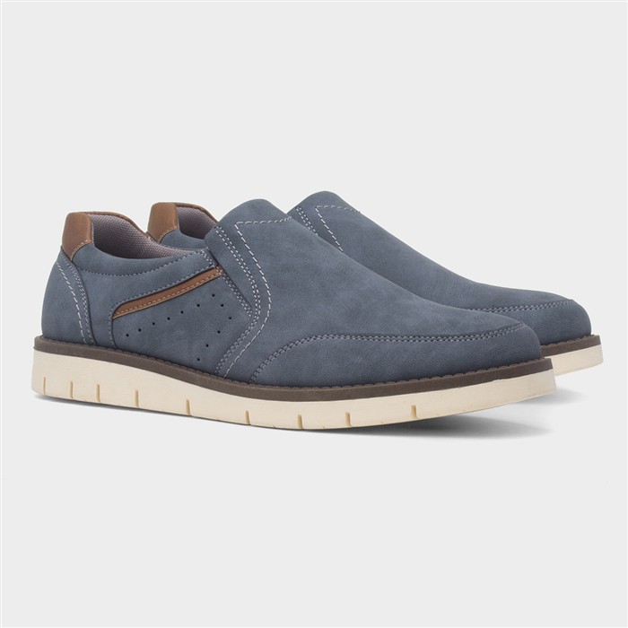 Sam Mens Blue Casual Slip On Shoe