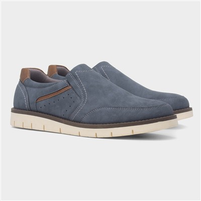 Sam Mens Blue Casual Slip On Shoe