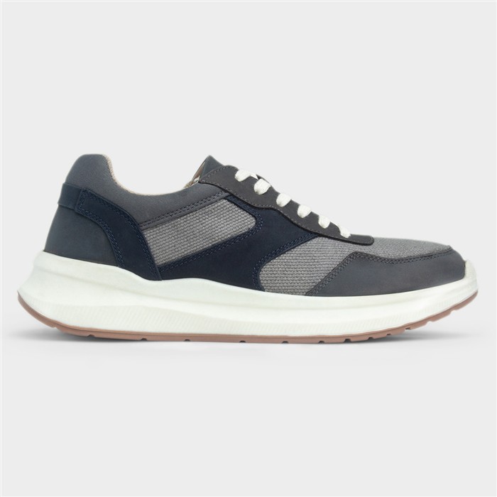 Wood Mens Grey Casual Chunky Lace Up Shoe