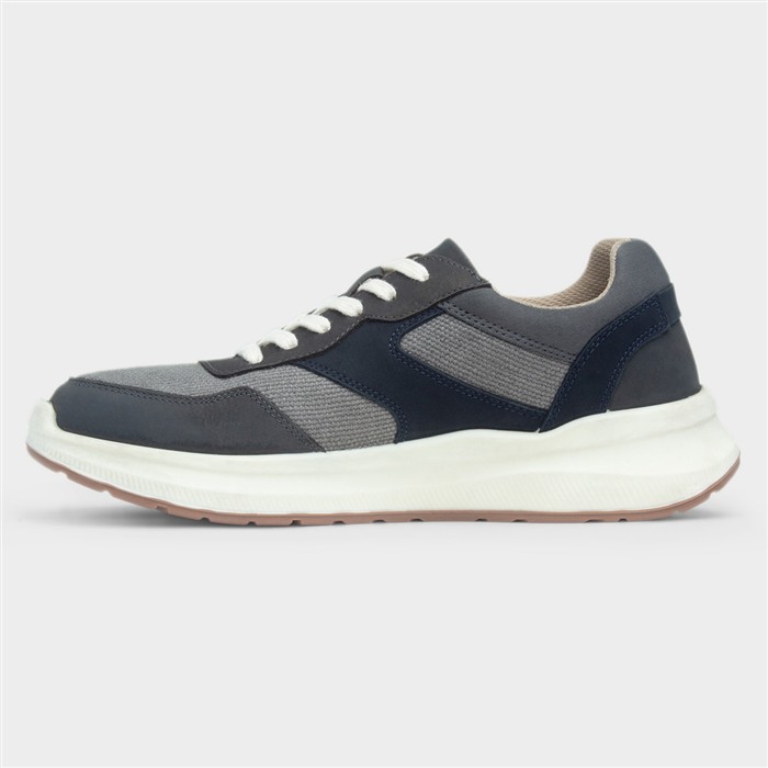 Wood Mens Grey Casual Chunky Lace Up Shoe