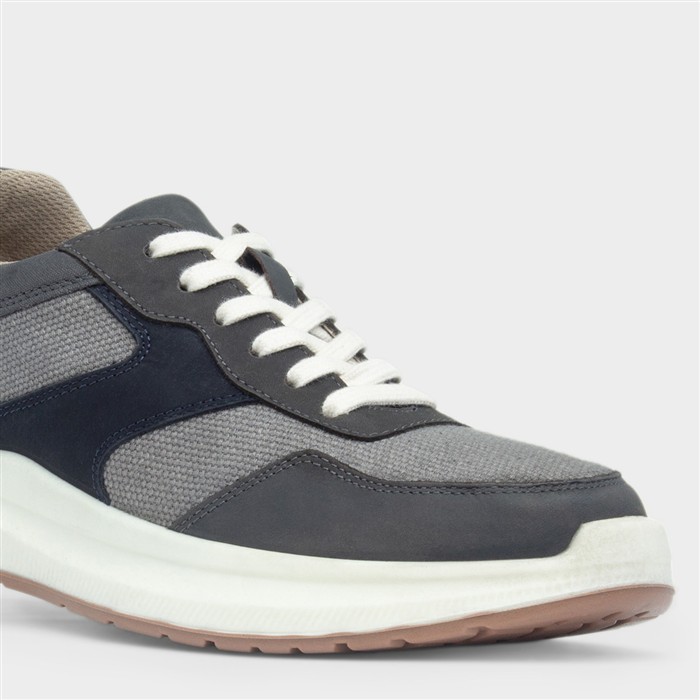 Wood Mens Grey Casual Chunky Lace Up Shoe
