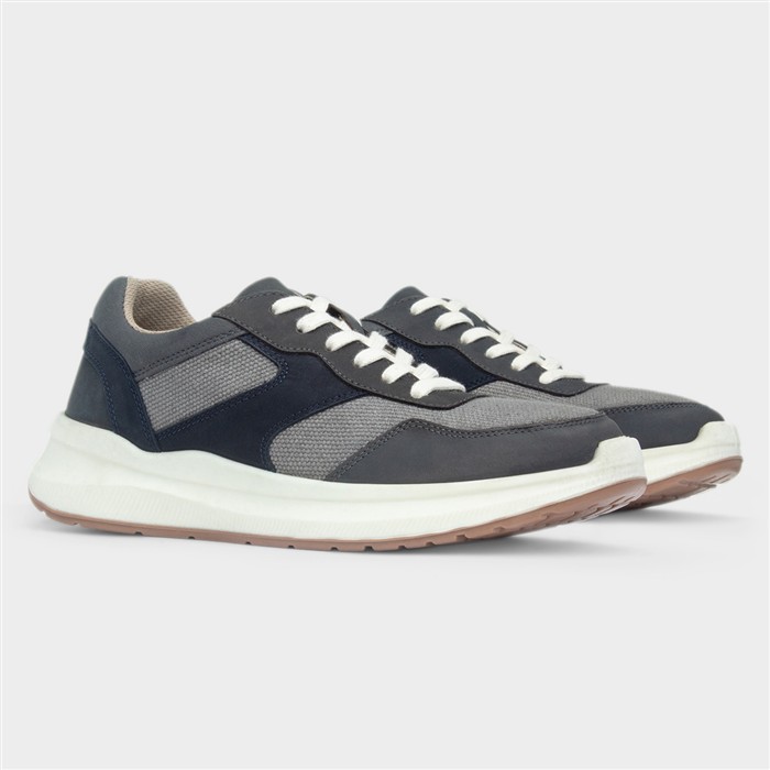 Wood Mens Grey Casual Chunky Lace Up Shoe