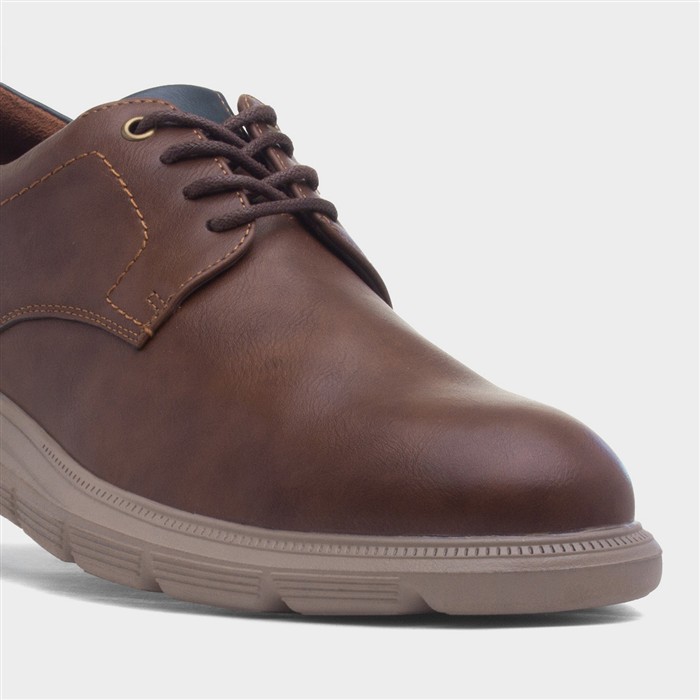 Tristan Mens Tan Lace Up Casual Shoe