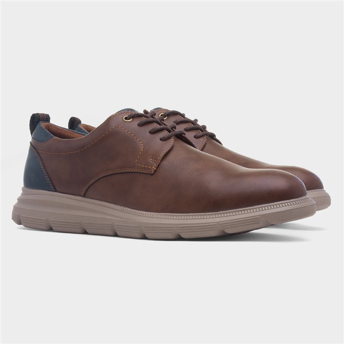Tristan Mens Tan Lace Up Casual Shoe