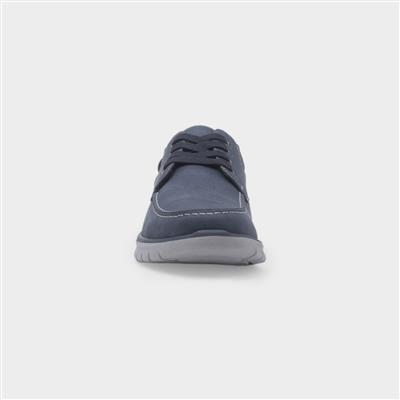 James Mens Navy Lace Up Casual Shoe