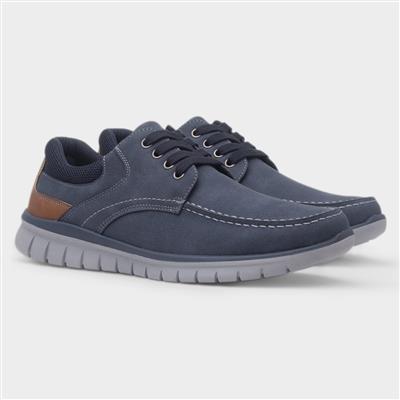 James Mens Navy Lace Up Casual Shoe