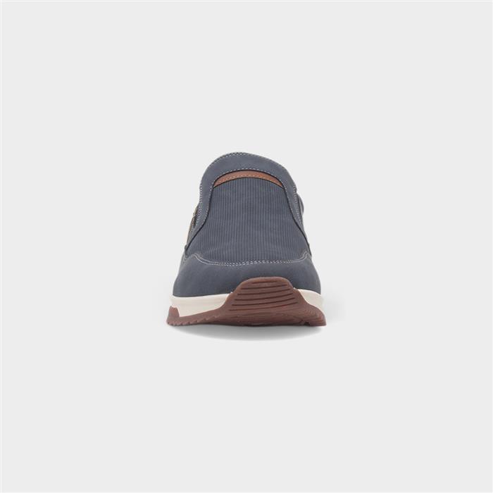 Robbie Mens Blue Slip On Casual Shoe