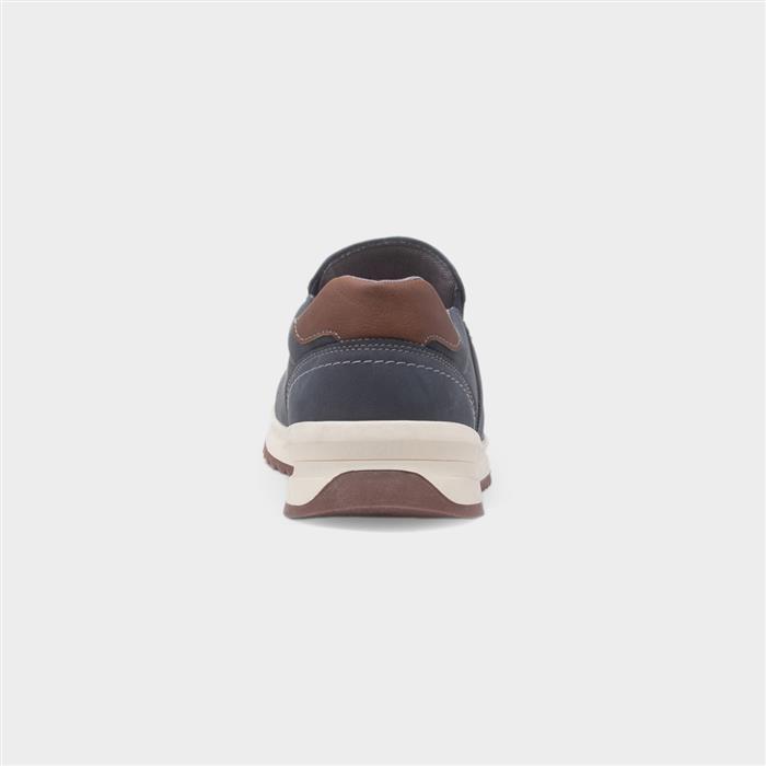 Robbie Mens Blue Slip On Casual Shoe